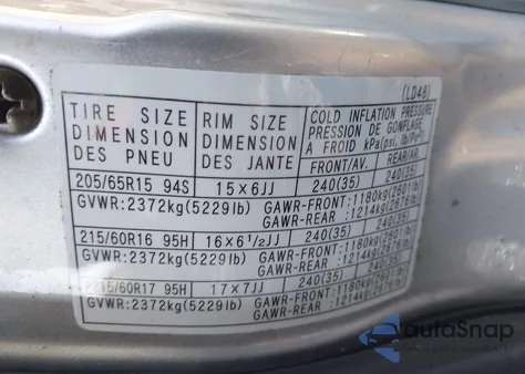 2002 Mazda Mpv Es/Lx z USA, uszkodzony, nr VIN JM3LW28AX20313510